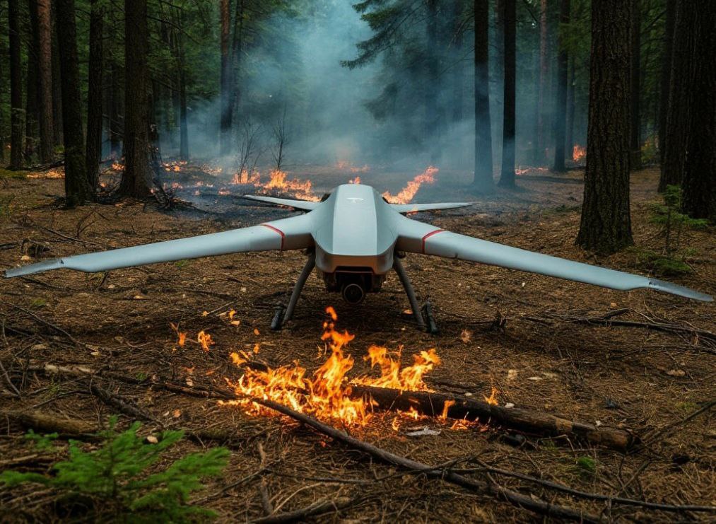 В саратовских лесах вспыхнули три пожара из-за падений беспилотников